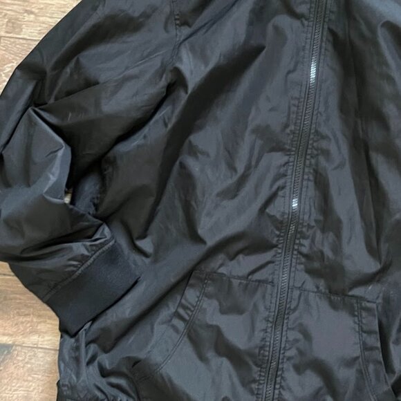 Old Navy Black Jersey Lined Long Sleeve Hooded Jacket Coat XXL (18) Plus - Picture 3 of 12